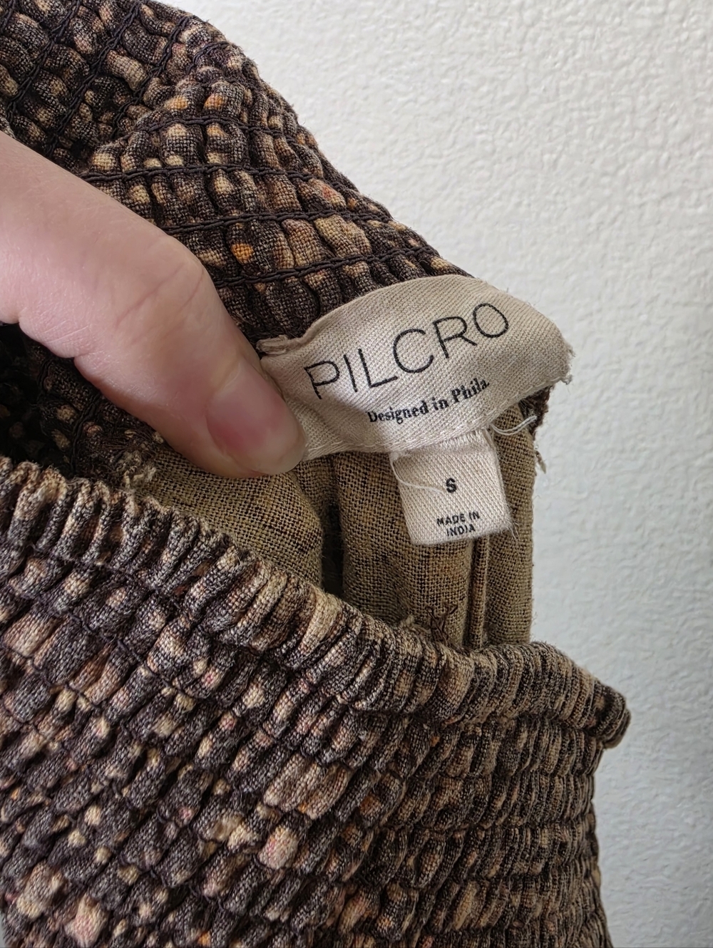 Pilcro Brown Printed Wide-Leg Pants - Picture 5 of 7